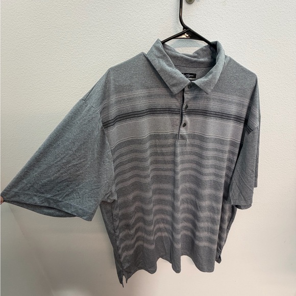 Ben Hogan Performance Polo Shirt Gray Striped Men’s 2XL - Picture 2 of 4